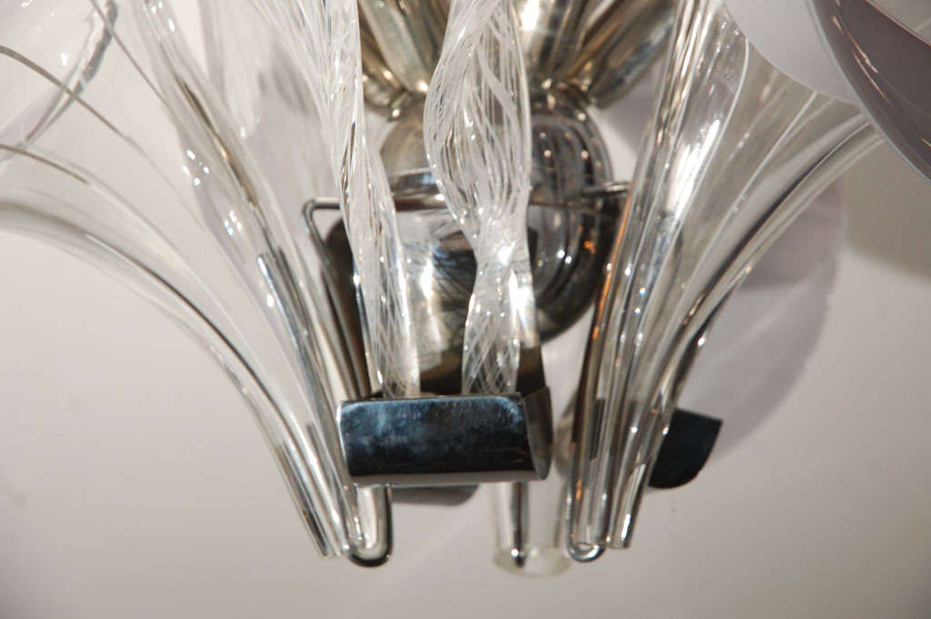 Murano Glass Modernist Murano Chandelier