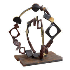 Mid Century Abstract Bronze Sculpture by Mathias Goeritz