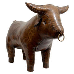 MId Century Abercrombie & Fitch Leather Bull by Omersa