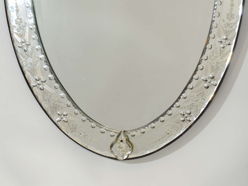 venetian oval mirror