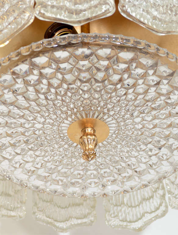 20th Century Decorative Glass Chandelier by Camer For Sale
