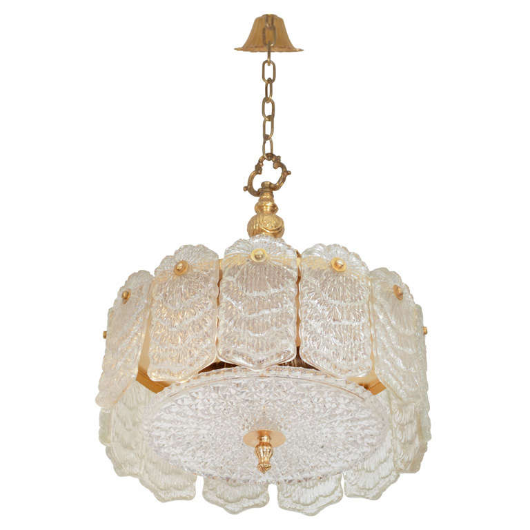 Decorative Glass Chandelier by Camer For Sale