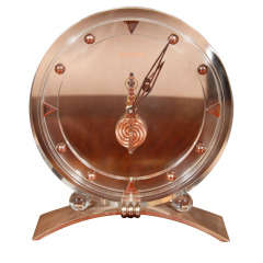 Circular Cock on Bronze Base by Jaeger-LeCoultre, Swiss, 1930s 5