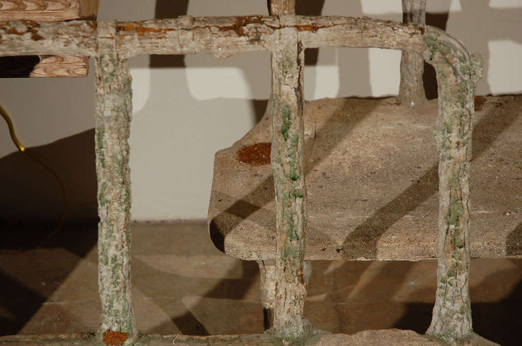 C. 1890 Pair Of Stone Garden Benches 1
