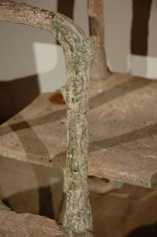 C. 1890 Pair Of Stone Garden Benches 2
