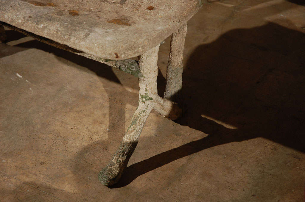 C. 1890 Pair Of Stone Garden Benches 3