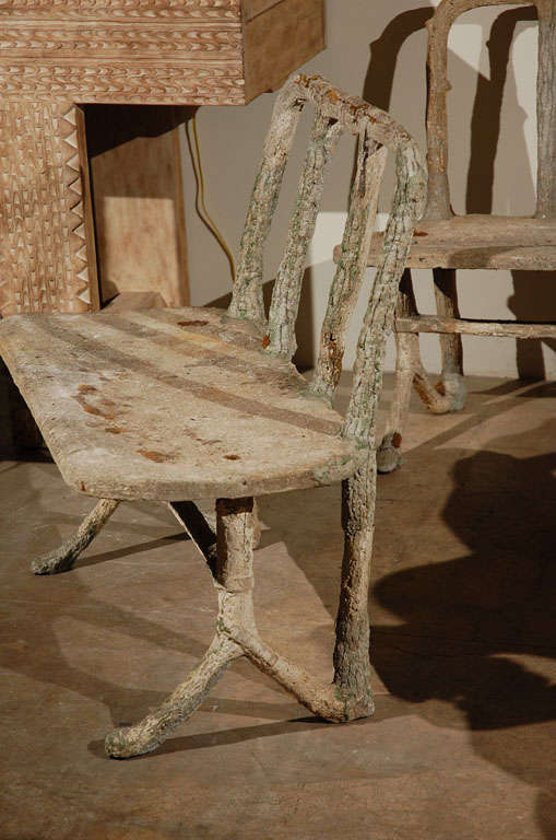 C. 1890 Pair Of Stone Garden Benches 5