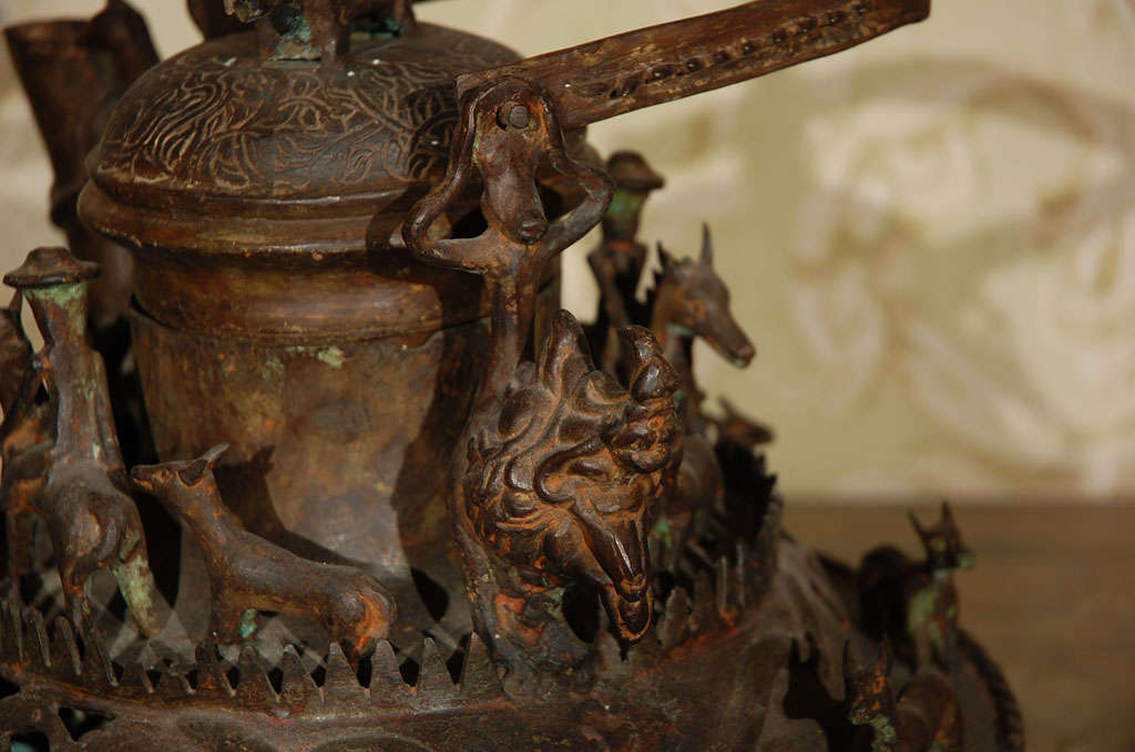 Antique Peruvian Incense Burner In Good Condition For Sale In Los Angeles, CA