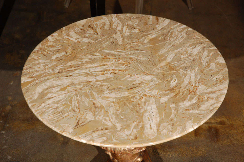 Gilt 18th Century Italian Gilded Table Base For Sale