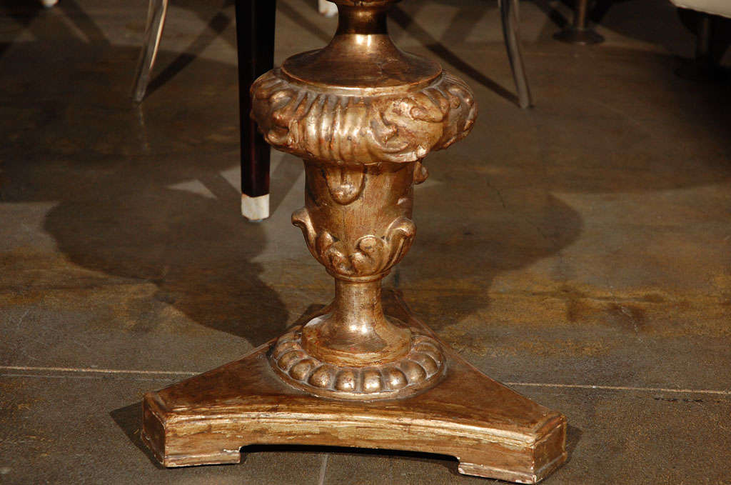 Marble 18th Century Italian Gilded Table Base For Sale