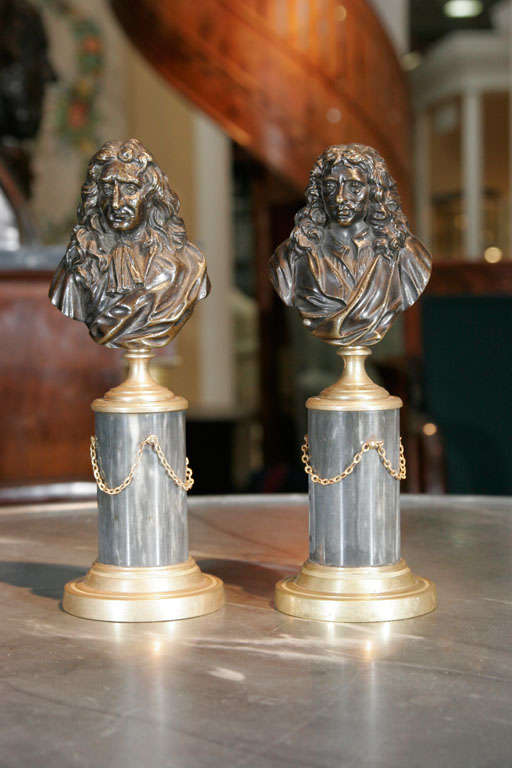 A pair of French bronze busts For Sale 1