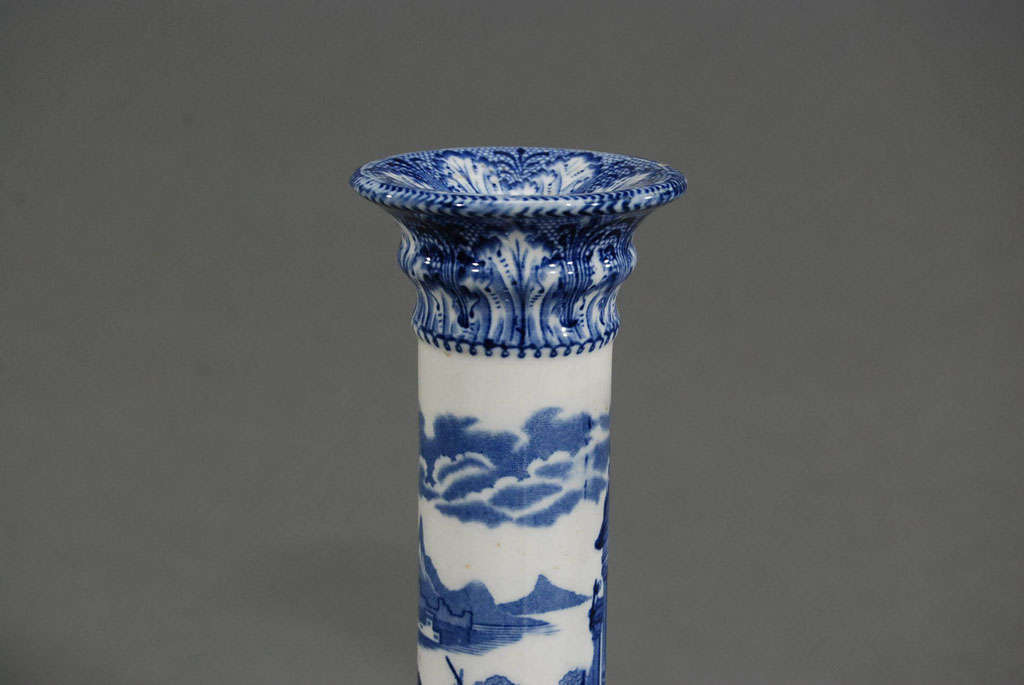 blue and white candlesticks