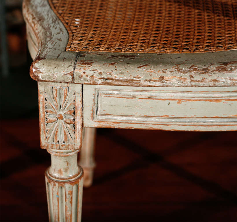 20th Century Suite of Eight Antique Louis XVI Style Painted Dining Chairs For Sale