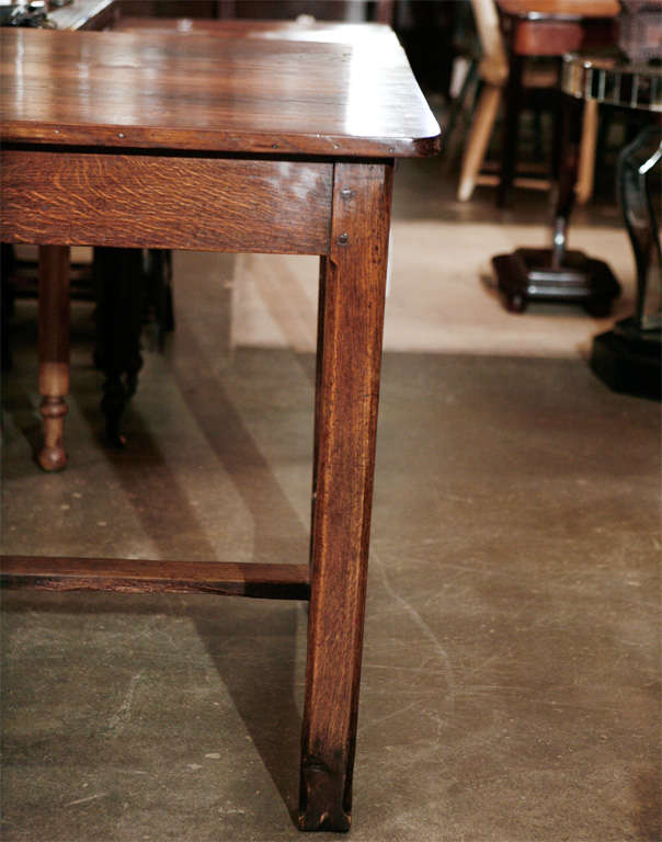 Oak Antique French Table / Desk with Drawer