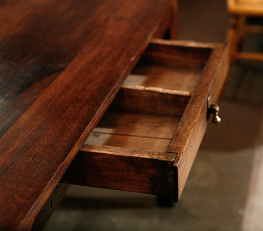 Antique French Table / Desk with Drawer 3