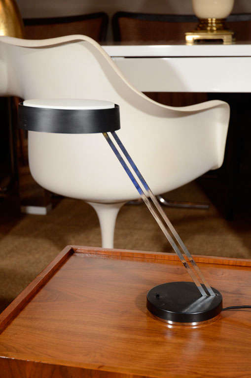 Adjustable Black Task Lamp by Lightolier In Excellent Condition In New York, NY