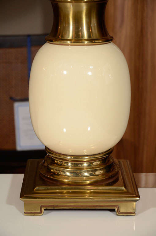 Américain Paire de lampes de table en céramique Stiffel 