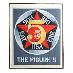 The Figure 5 Silkscreen, Robert Indiana Signed, Dated & Numbered
