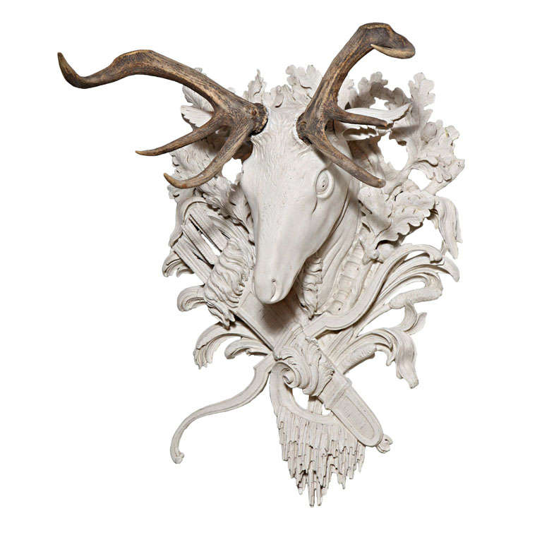 Late 19th Century/Early 20th Century Victorian Deer Head Trophy For Sale