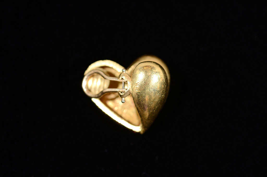 KIESELSTEIN-Cord  Heart Shaped Ruby Sapphire and Gold Earrings 3