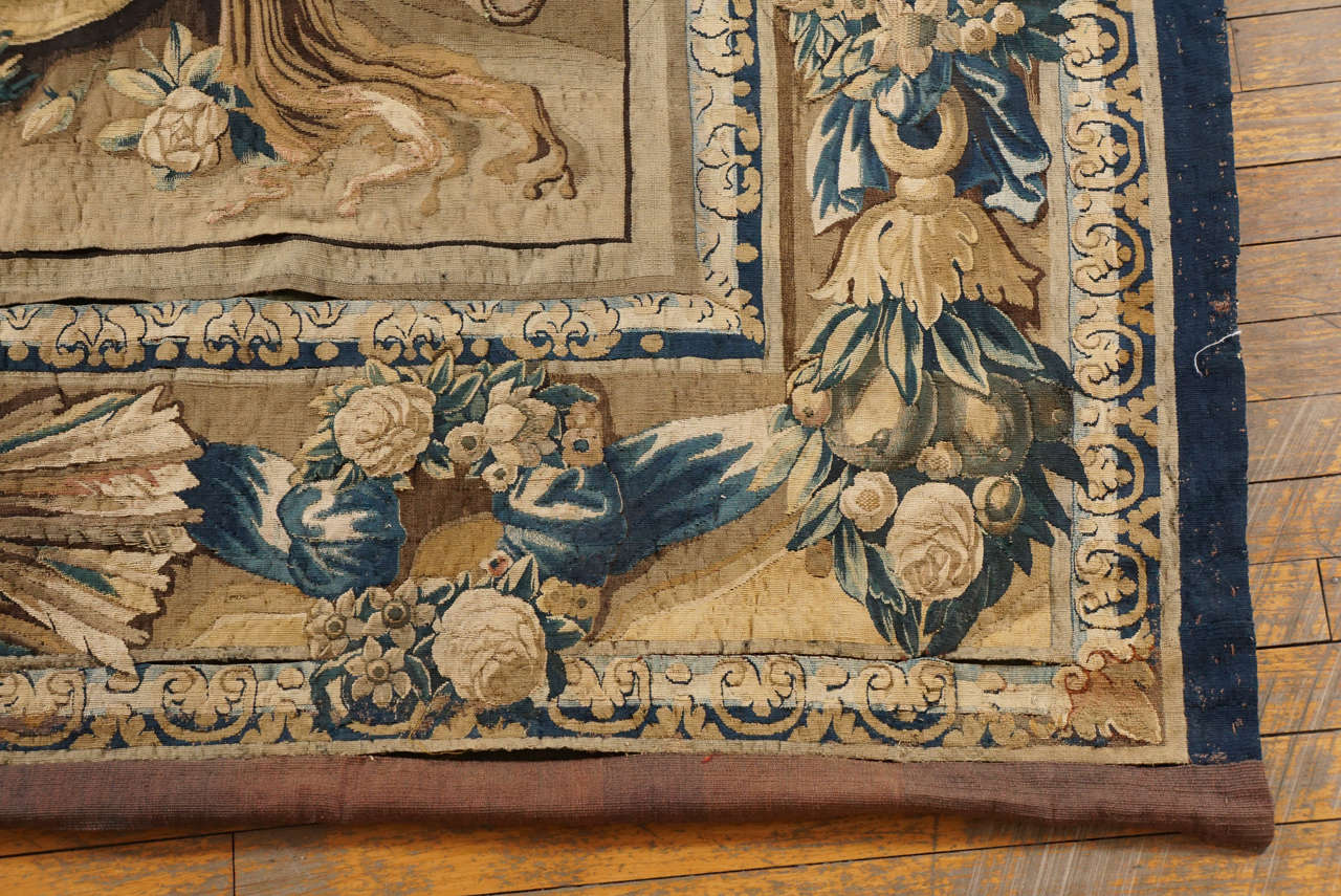 18th Century and Earlier Royal Aubusson Mythological Tapestry, Second Half 17th Century