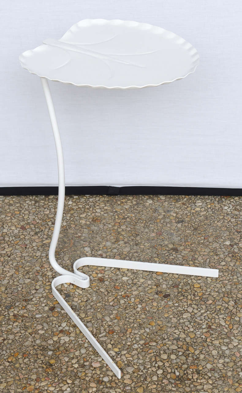 Pair of Mid-Century "Lily-Pad" Tables in White Salterini ...