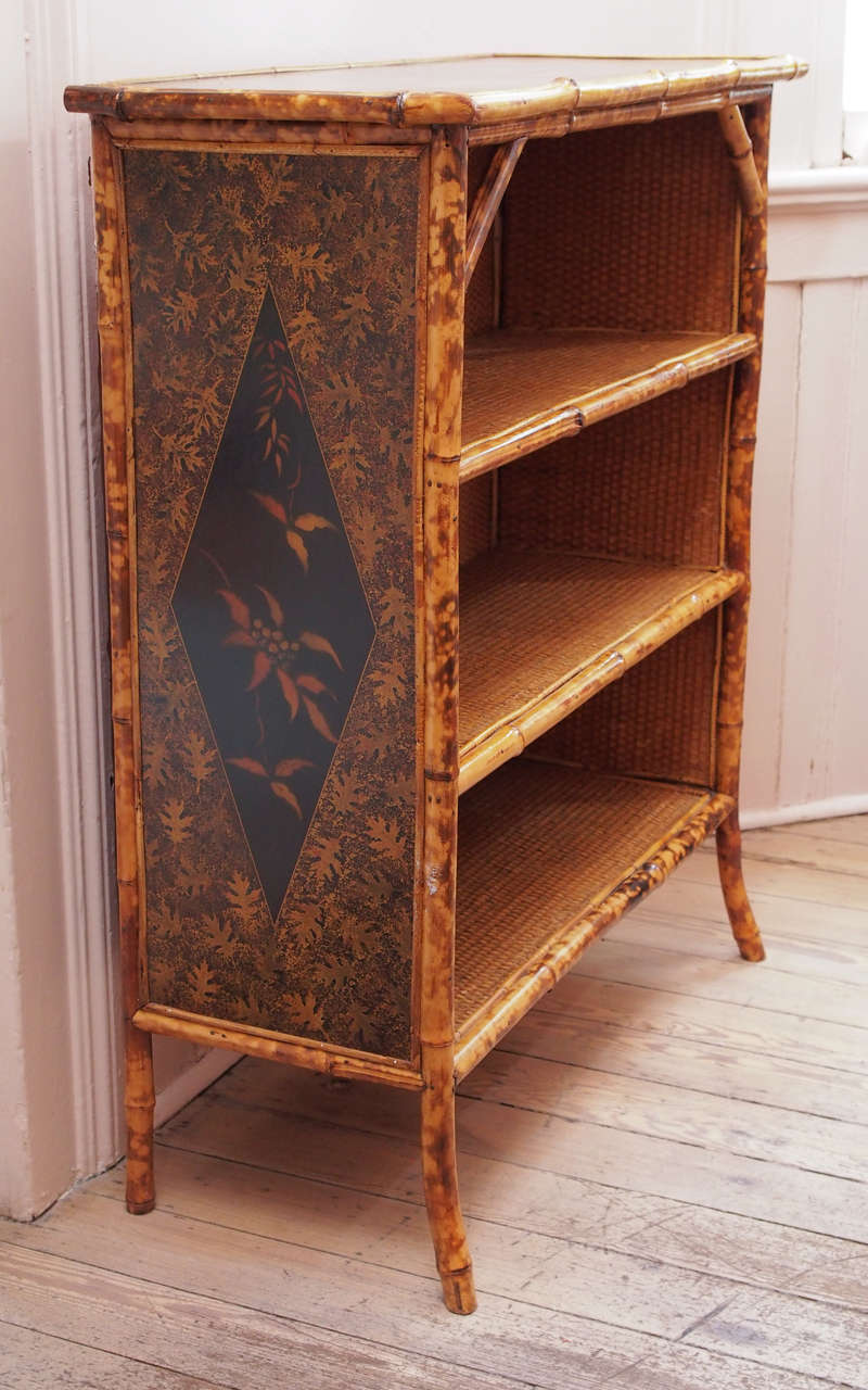20th Century Vintage Bamboo Chinoisserie Book Case