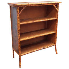 Vintage Bamboo Chinoisserie Book Case