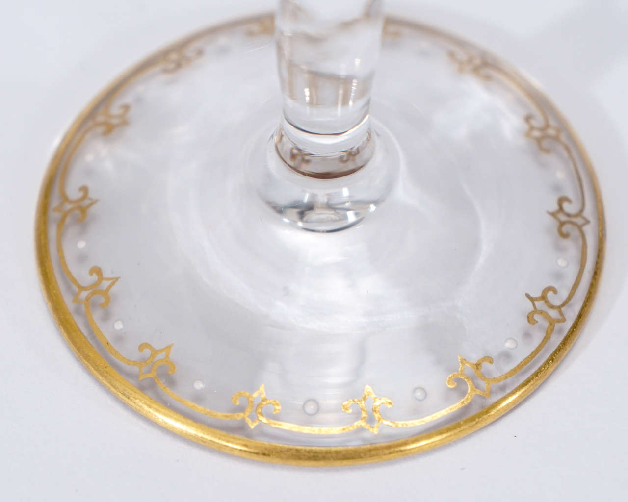 Late 19th Century 19th Century Moser Quatrefoil Decanter with 12 Dessert Wine Goblets