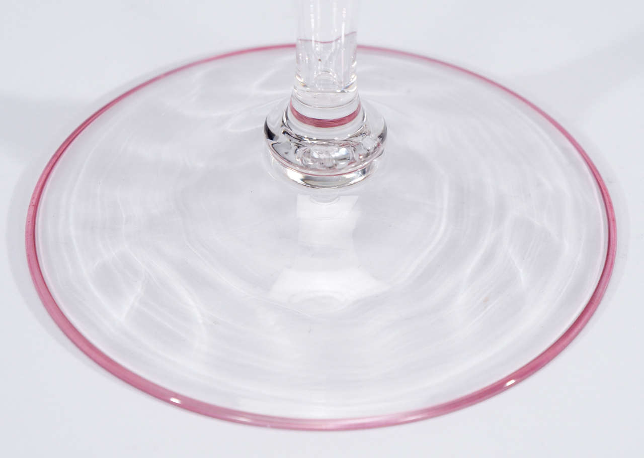 Centre de table Steuben à trois pièces avec ensemble de chandeliers Décoration « Mat-su-no-ke » en vente 4