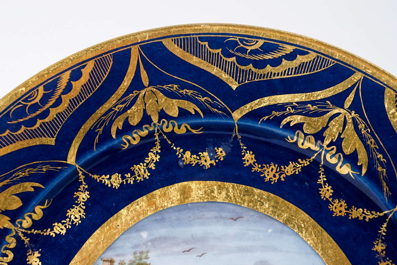 Hand-Painted Early 19th Century Darte Frères Dessert Service 