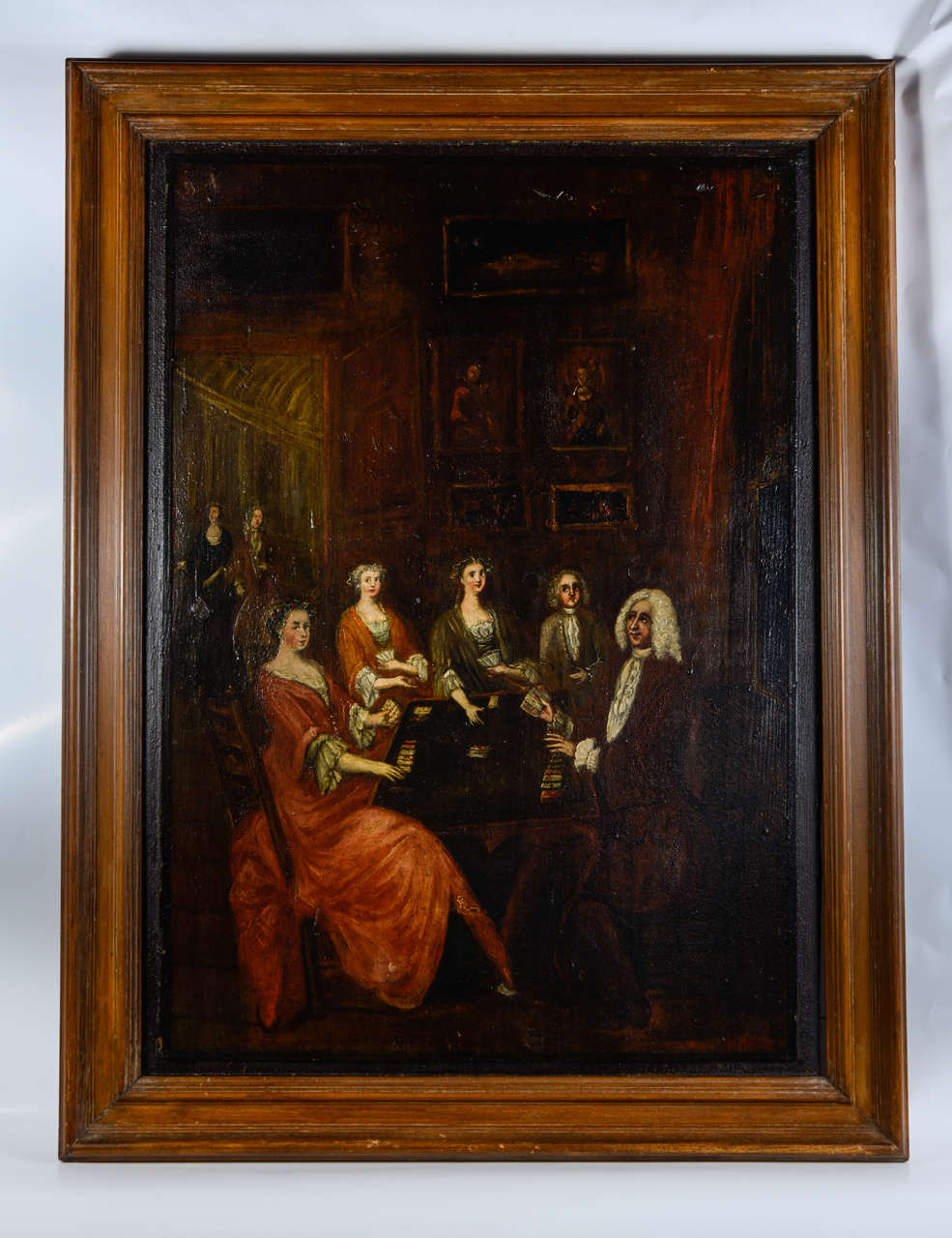 Wood Paneling Painting, "Cheaters Around a Card Game"