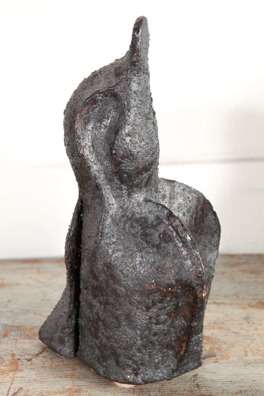 Brutalist Pair of Stone Penguin Sculptures