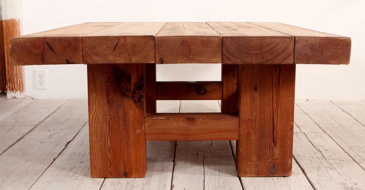 rustic square coffee table