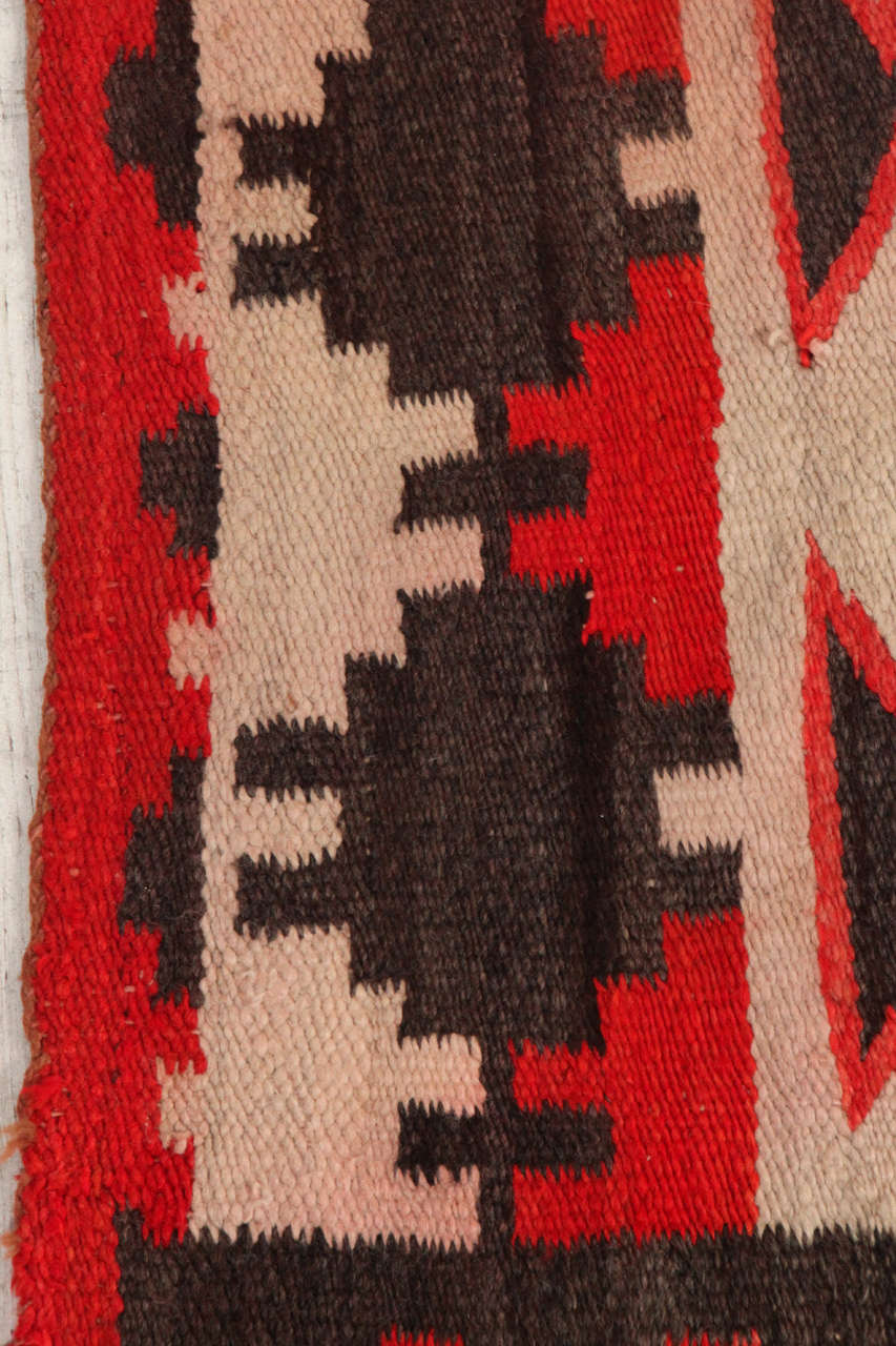 Red, Brown, and Cream Mexican Weaving 1