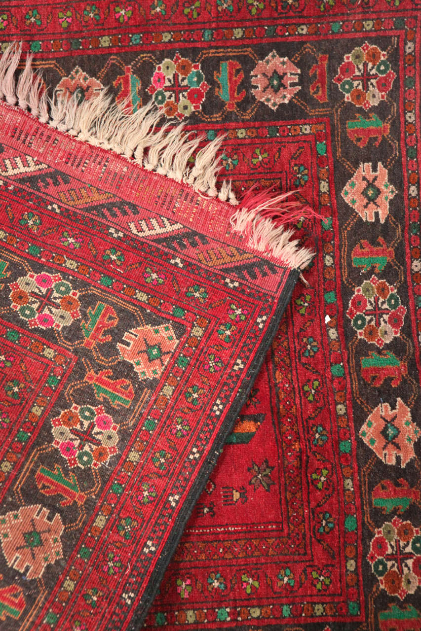 Red and Green Prayer Rug 4