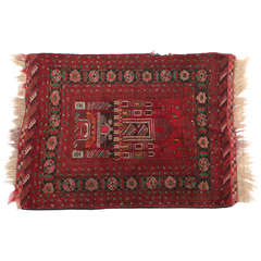 Red and Green Prayer Rug
