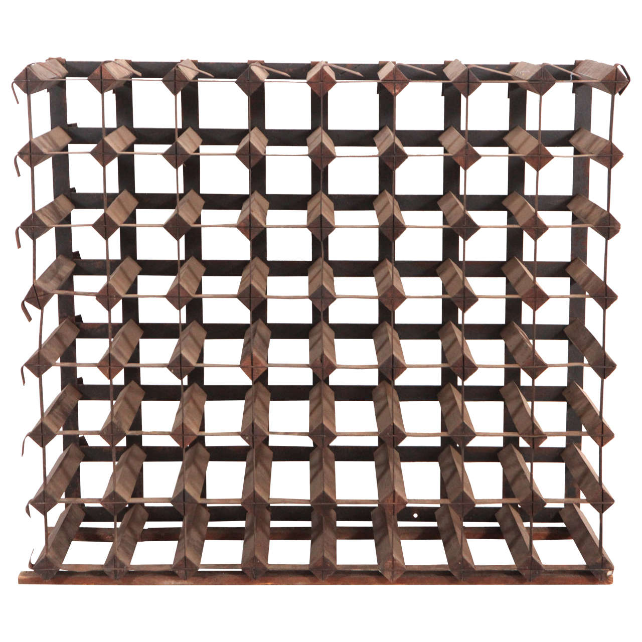 Vintage Metal Wine Bottle Rack at 1stDibs