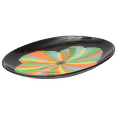 Seguso Italian Murano Glass Oval Centerpiece/Serving Bowl/ Platter/ SALE 4