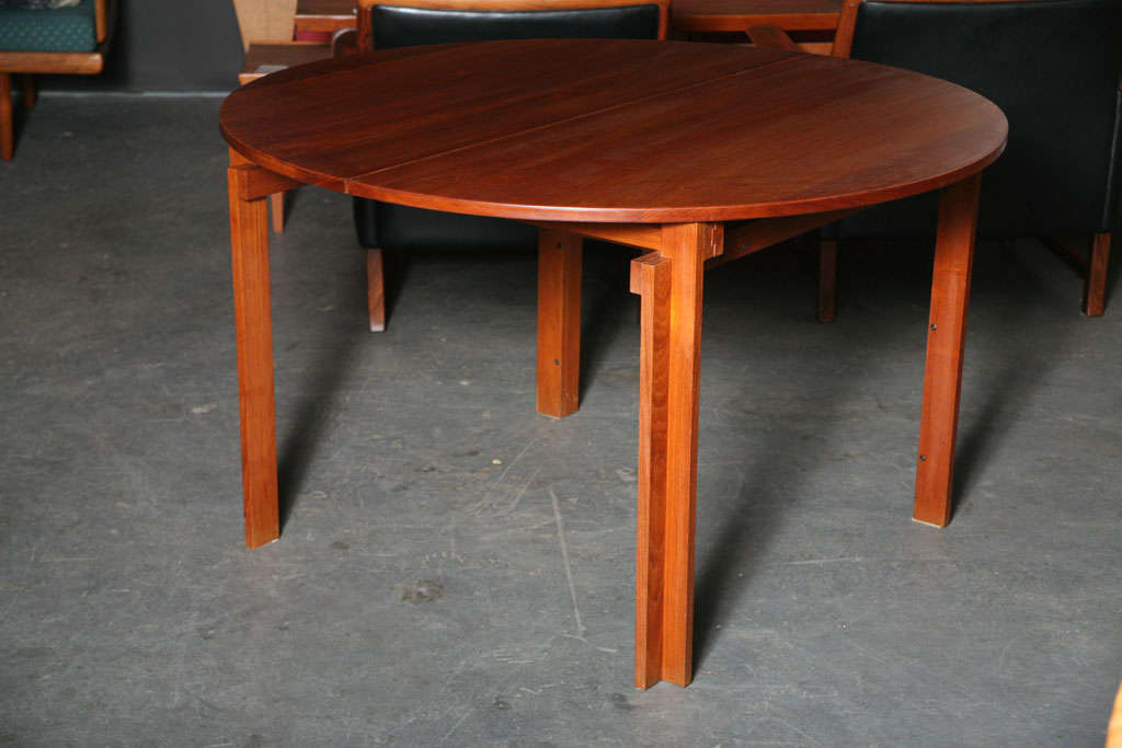 Solid Round Teak Dining Table by Kai Kristiansen