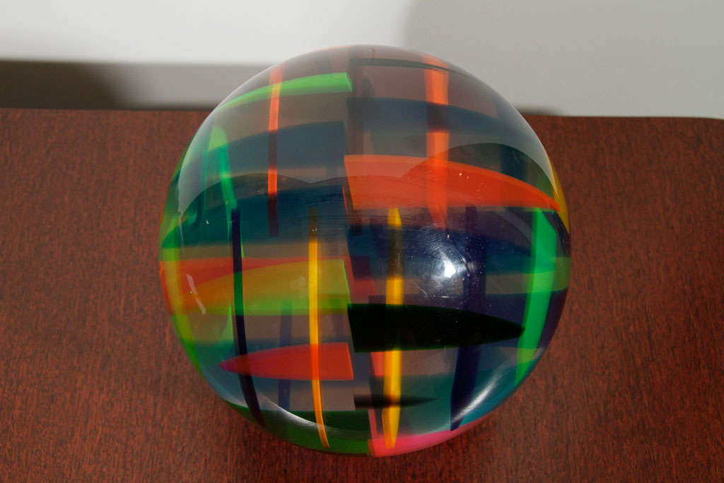 Lucite Sphere Sculpture by Vasa 1