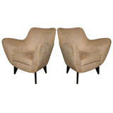 Sculptural Armchairs in the style of Gio Ponti