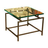 Sculptural Bronze Side Table by Harvey Probber