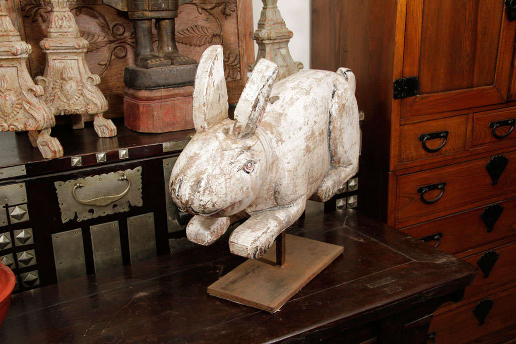 Carousel Rabbit on Iron Base