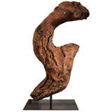 Large Carved Burl Stylized Nude Sculpture