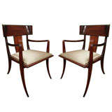 Rare Klismos chairs by TH Robsjohn Gibbings