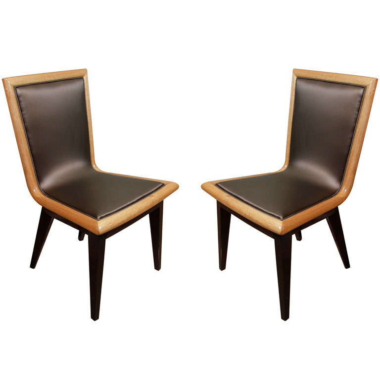Set of Ten Dining Chairs by James Mont For Sale