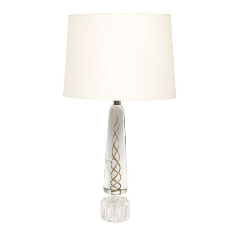 Italian Art Glass Table Lamp by Fratelli Toso