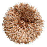 handmade mottled African feather headdress