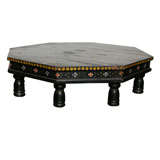 Low Octagonal Pedestal Table